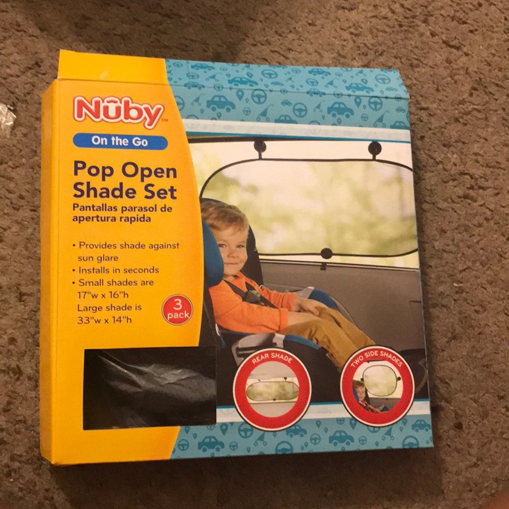 Nuby on the go pop open shade set